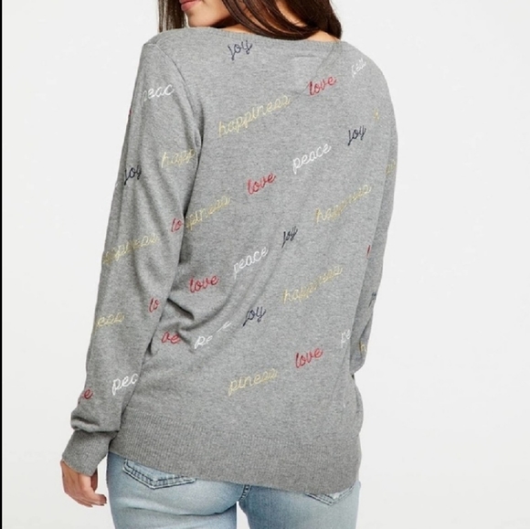 CHASER "Peace, Love, Joy, Happiness Sweater - Picture 5 of 5